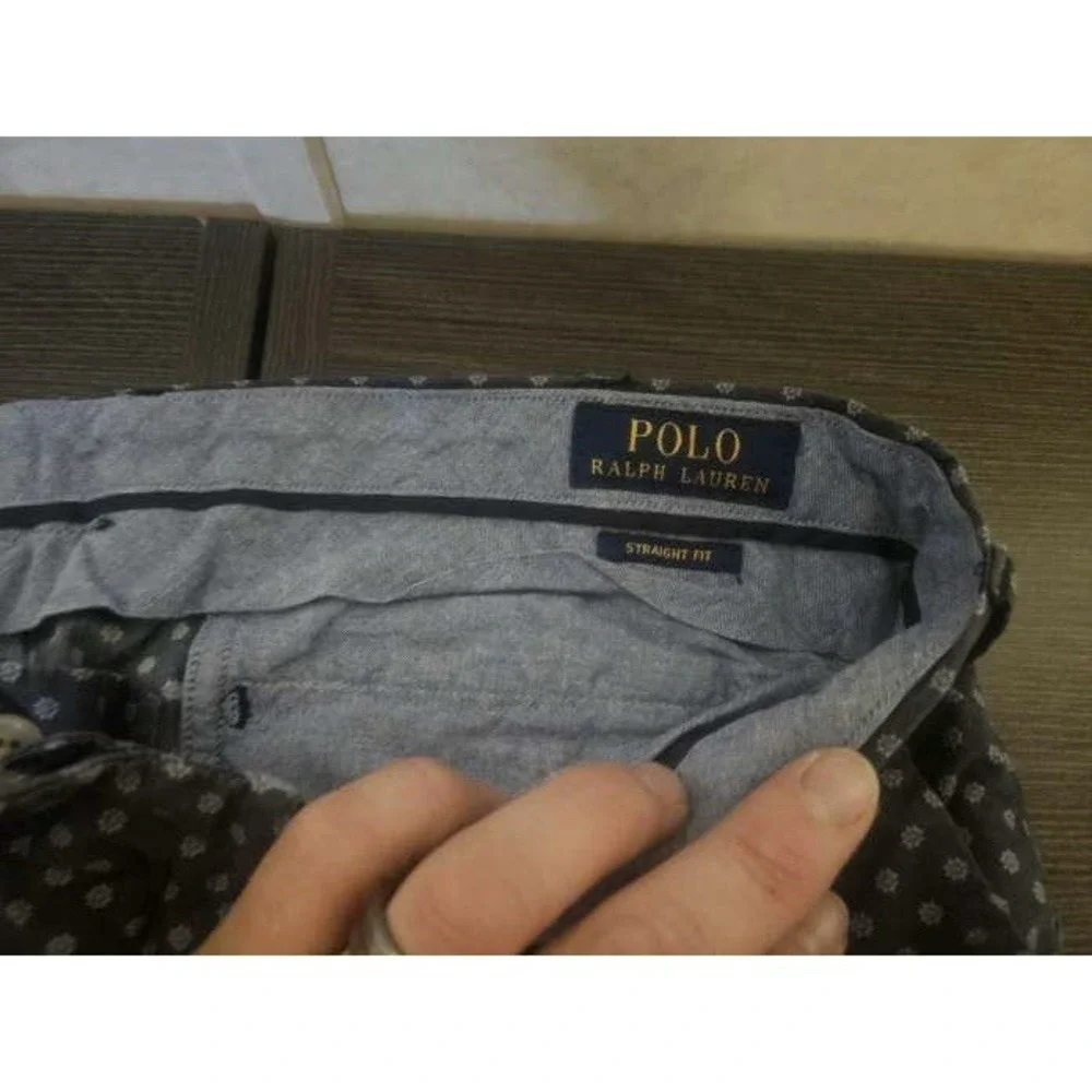 Men's Polo Ralph Lauren Men's Slim Stretch Fit‎ Shorts Blue Polka Dot Size 36